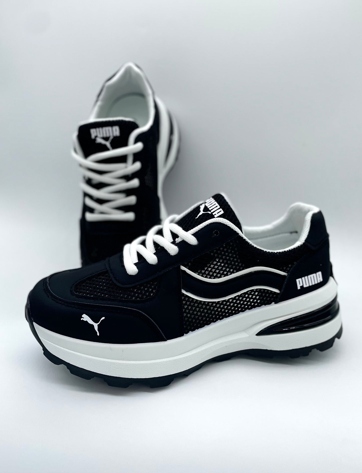 1.Incaltaminte Sport Unisex Negru Alb /Cod 17