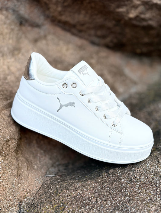 0.Încalțăminte Dama Sport Alb-Argintiu COD 331